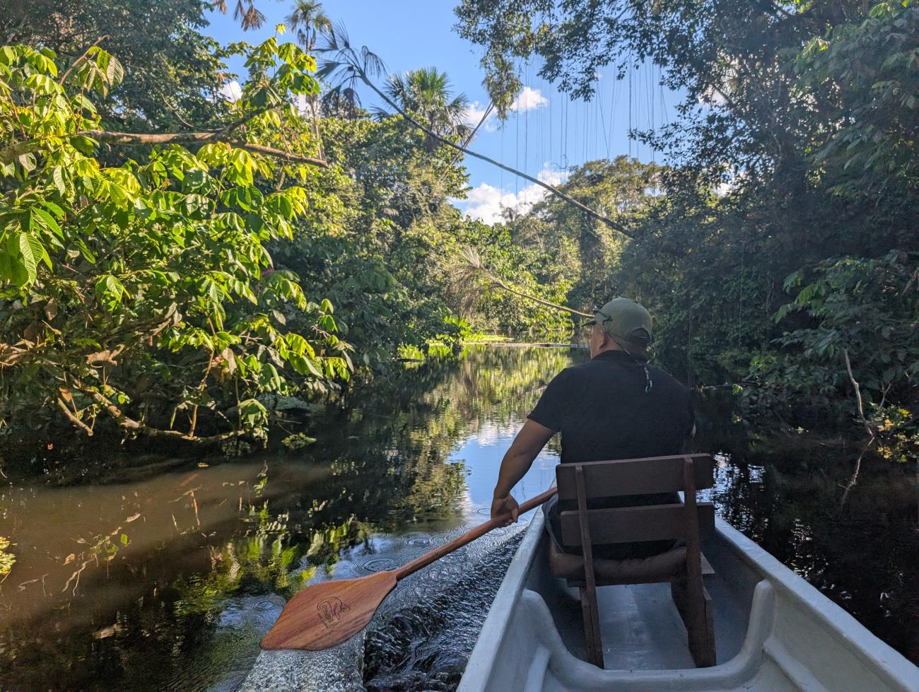 canoeing in Yasuni National Park